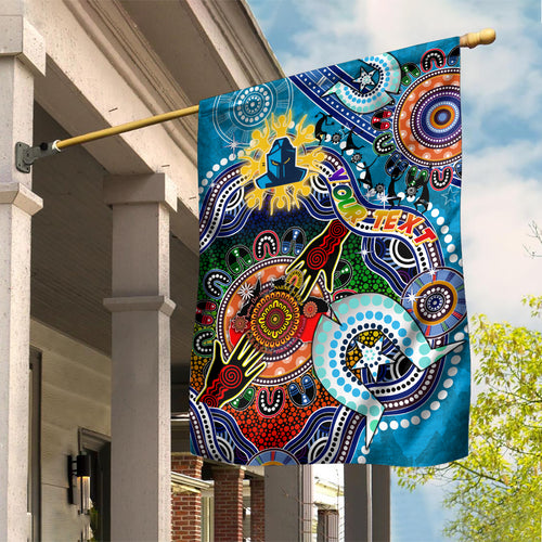 Personalised Titans NAIDOC Week 2024 Garden Flag Australia Aboriginal Dot Painting