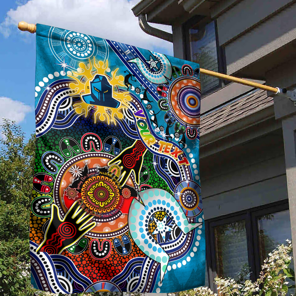 Personalised Titans NAIDOC Week 2024 Garden Flag Australia Aboriginal Dot Painting