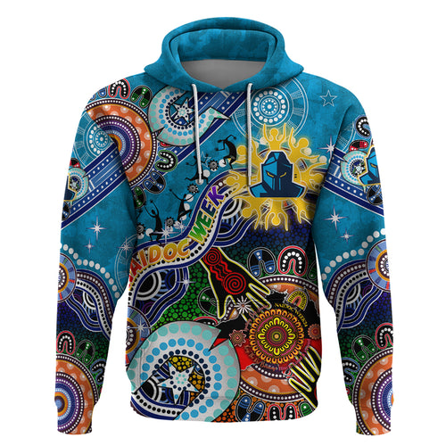 Personalised Titans NAIDOC Week 2024 Hoodie Australia Aboriginal Dot Painting