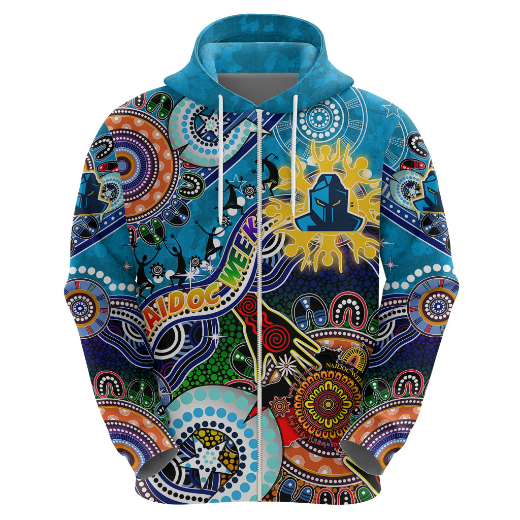 Personalised Titans NAIDOC Week 2024 Hoodie Australia Aboriginal Dot Painting