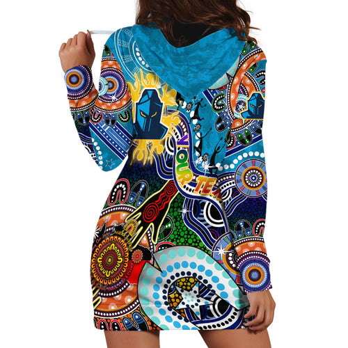 Personalised Titans NAIDOC Week 2024 Hoodie Dress Australia Aboriginal Dot Painting