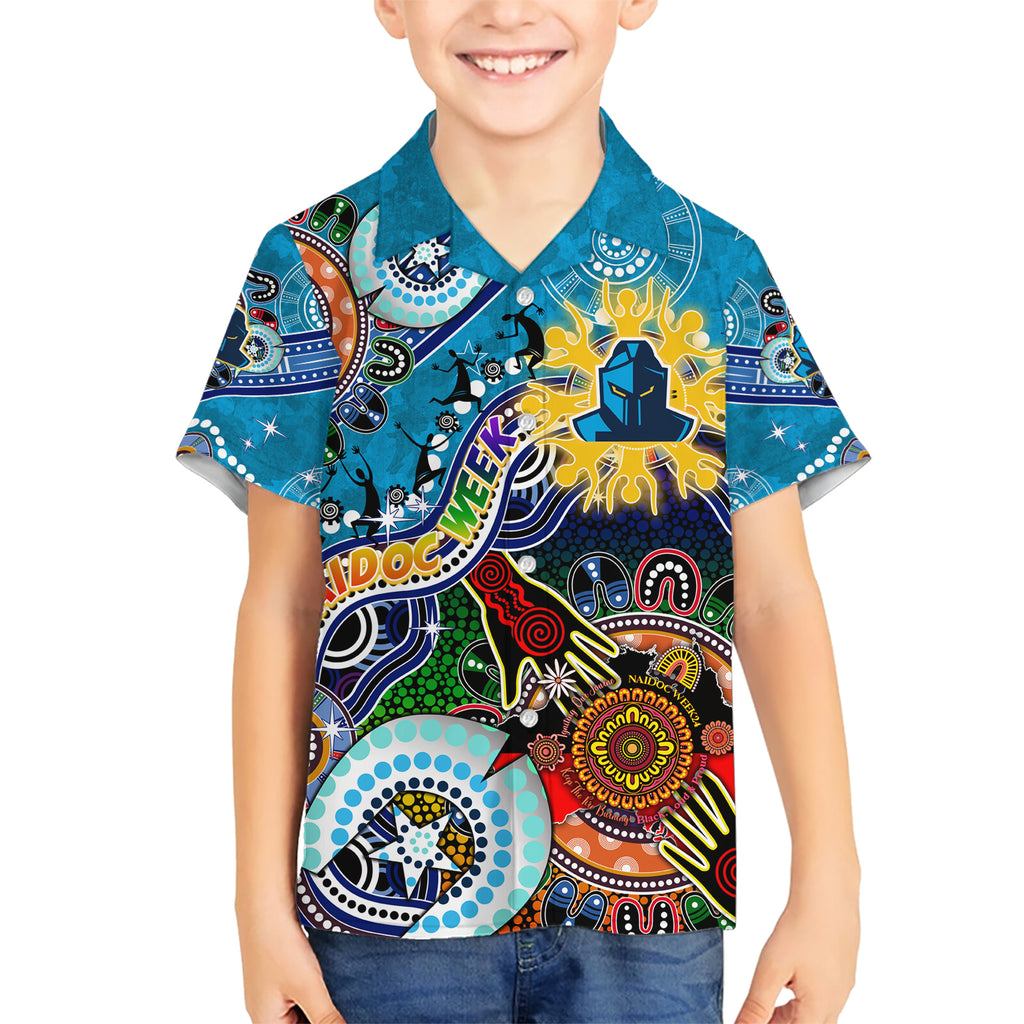 Personalised Titans NAIDOC Week 2024 Kid Hawaiian Shirt Australia Aboriginal Dot Painting