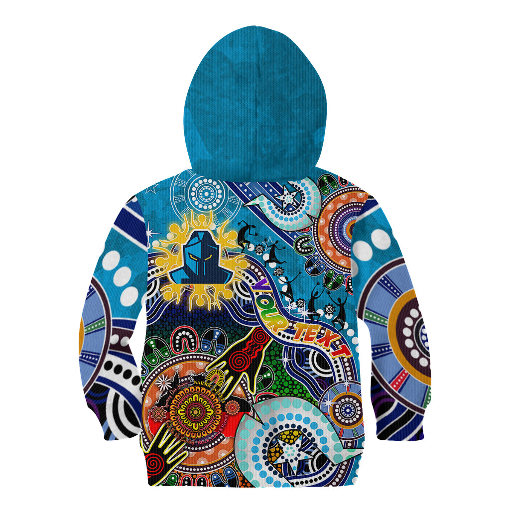 Personalised Titans NAIDOC Week 2024 Kid Hoodie Australia Aboriginal Dot Painting