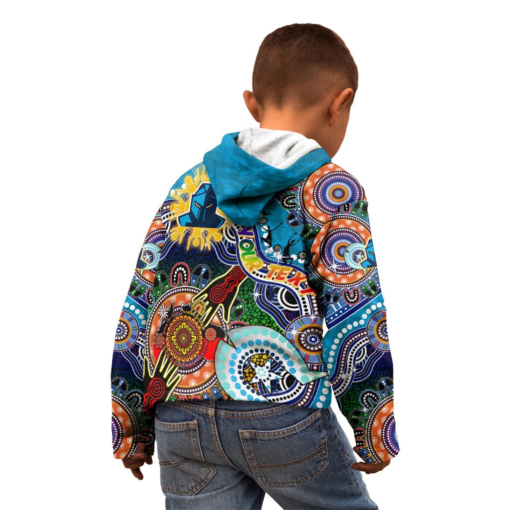 Personalised Titans NAIDOC Week 2024 Kid Hoodie Australia Aboriginal Dot Painting