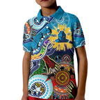 Personalised Titans NAIDOC Week 2024 Kid Polo Shirt Australia Aboriginal Dot Painting