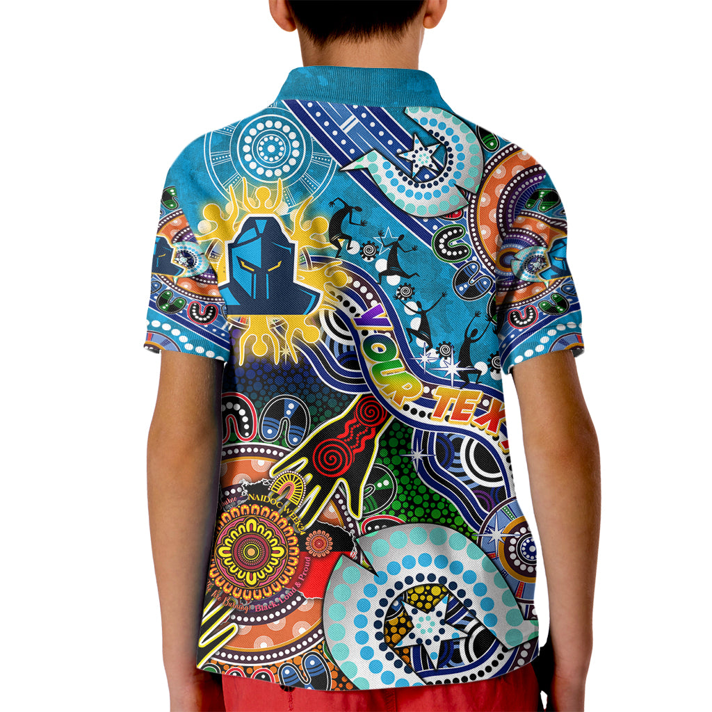 Personalised Titans NAIDOC Week 2024 Kid Polo Shirt Australia Aboriginal Dot Painting