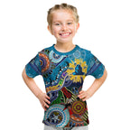 Personalised Titans NAIDOC Week 2024 Kid T Shirt Australia Aboriginal Dot Painting
