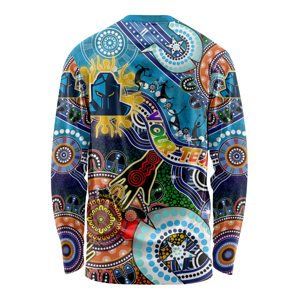 Personalised Titans NAIDOC Week 2024 Long Sleeve Shirt Australia Aboriginal Dot Painting