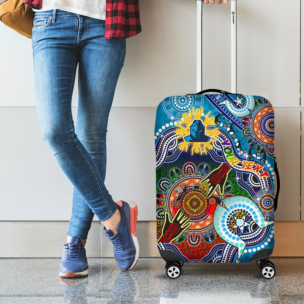 Personalised Titans NAIDOC Week 2024 Luggage Cover Australia Aboriginal Dot Painting