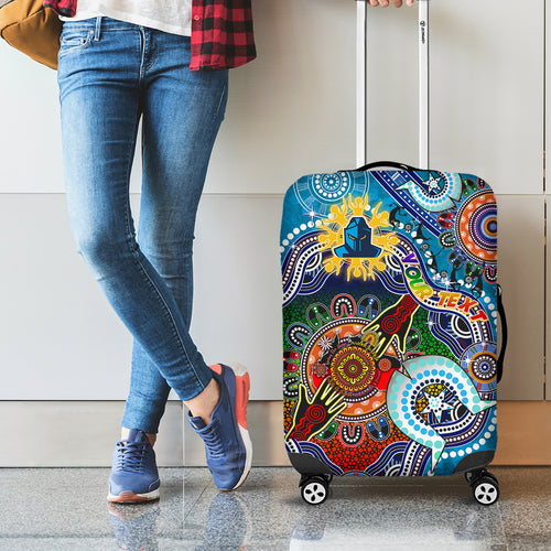 Personalised Titans NAIDOC Week 2024 Luggage Cover Australia Aboriginal Dot Painting