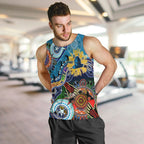 Personalised Titans NAIDOC Week 2024 Men Tank Top Australia Aboriginal Dot Painting