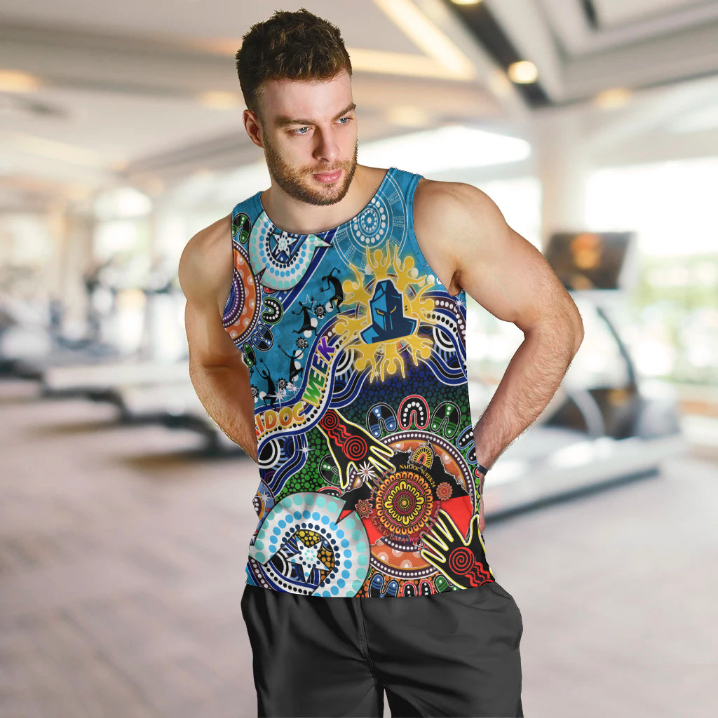 Personalised Titans NAIDOC Week 2024 Men Tank Top Australia Aboriginal Dot Painting