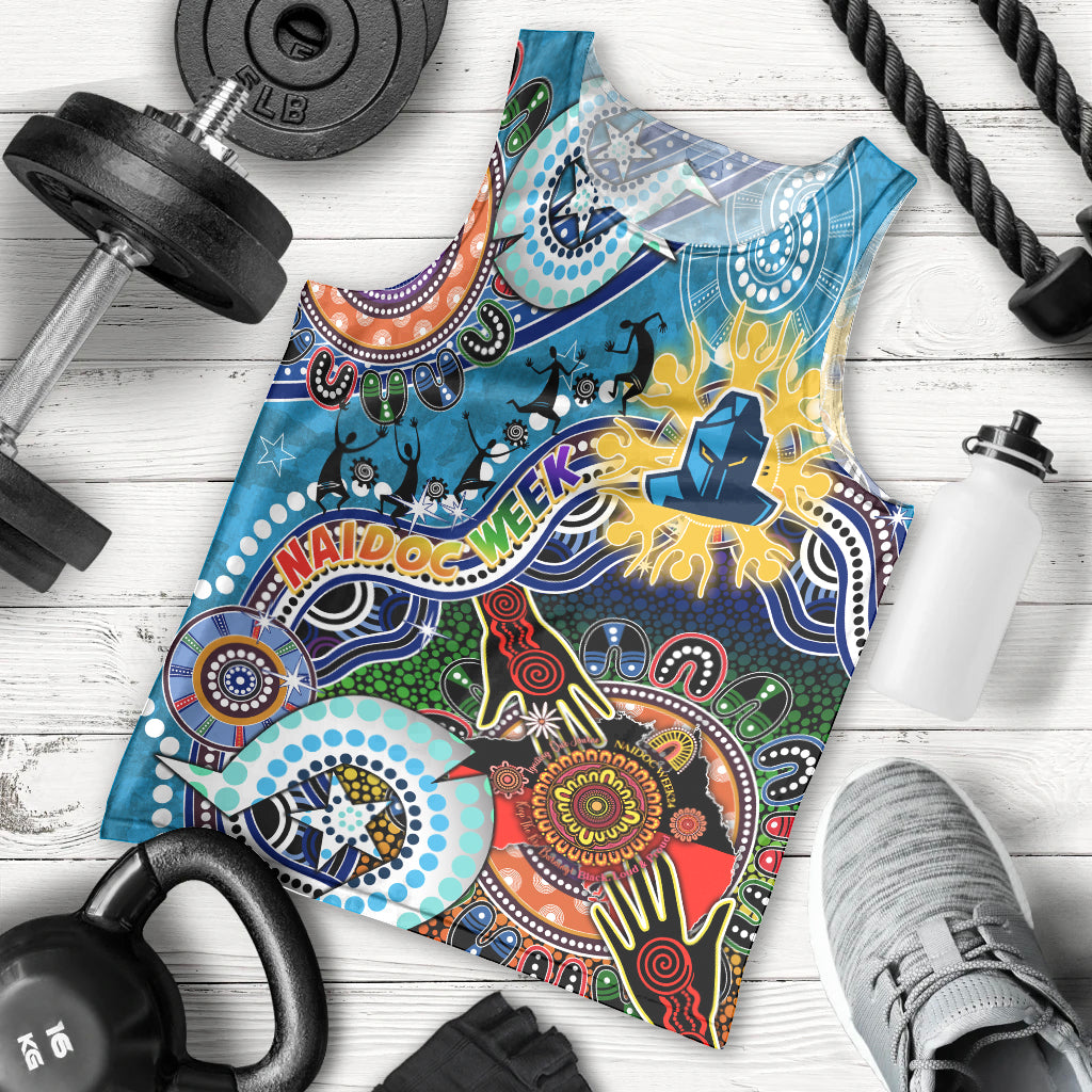 Personalised Titans NAIDOC Week 2024 Men Tank Top Australia Aboriginal Dot Painting
