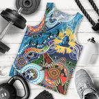 Personalised Titans NAIDOC Week 2024 Men Tank Top Australia Aboriginal Dot Painting