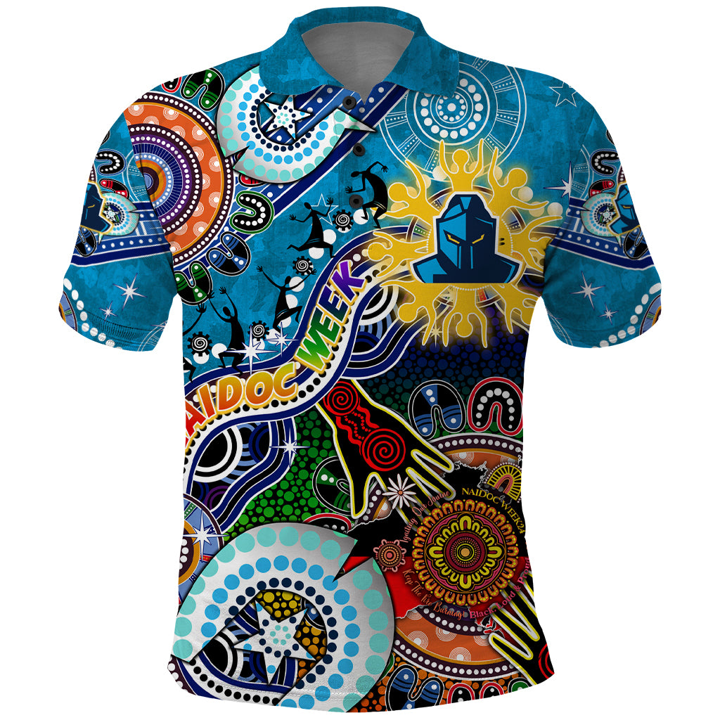 Personalised Titans NAIDOC Week 2024 Polo Shirt Australia Aboriginal Dot Painting