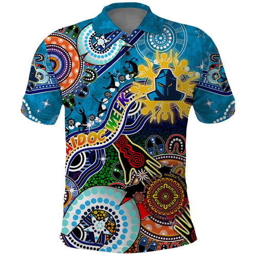 Personalised Titans NAIDOC Week 2024 Polo Shirt Australia Aboriginal Dot Painting