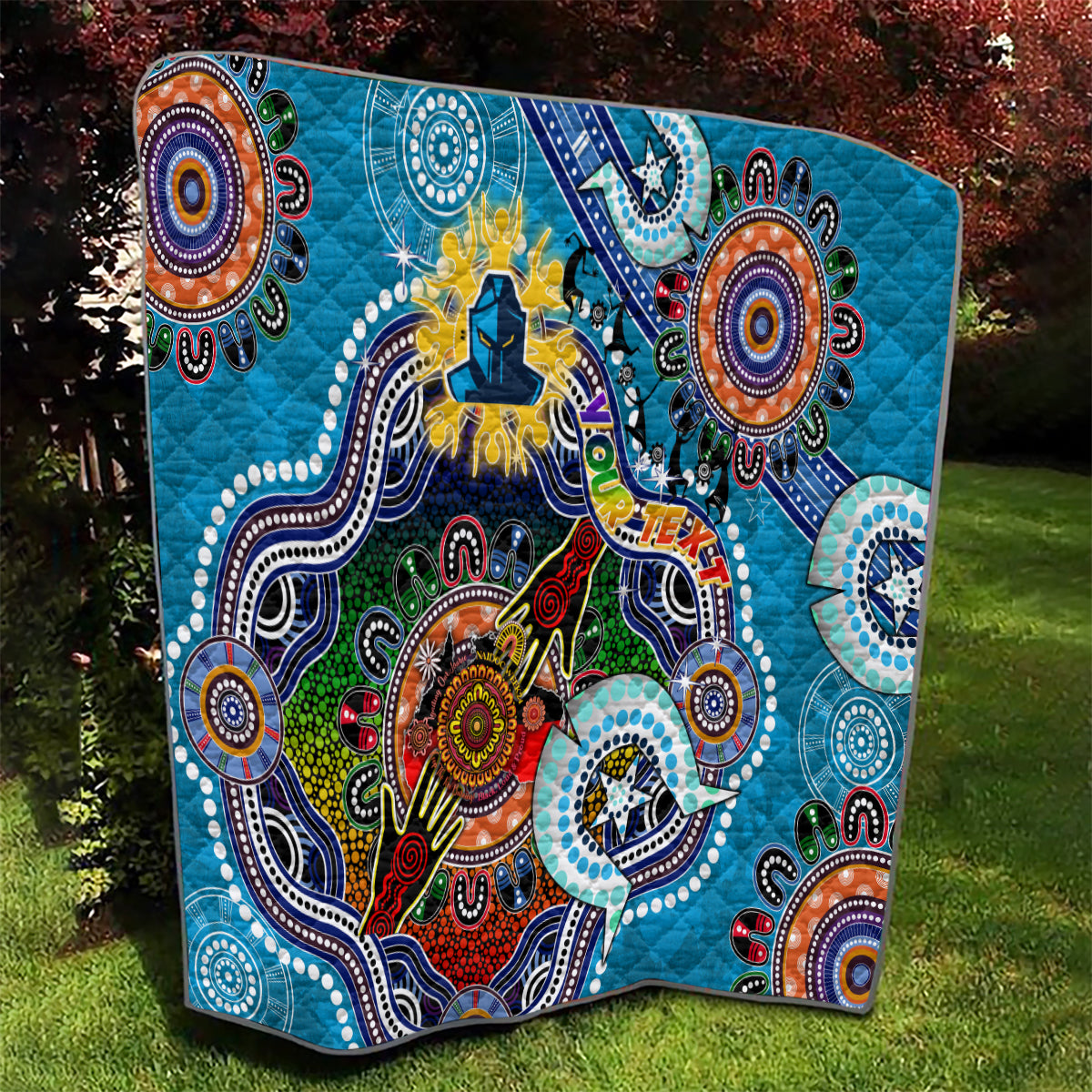 Personalised Titans NAIDOC Week 2024 Quilt Australia Aboriginal Dot Painting