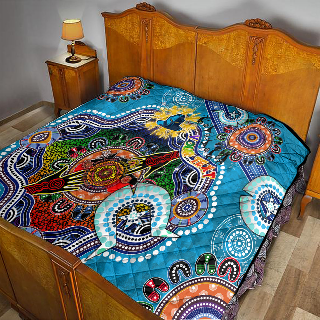 Personalised Titans NAIDOC Week 2024 Quilt Australia Aboriginal Dot Painting