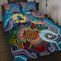 Personalised Titans NAIDOC Week 2024 Quilt Bed Set Australia Aboriginal Dot Painting