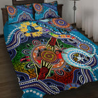 Personalised Titans NAIDOC Week 2024 Quilt Bed Set Australia Aboriginal Dot Painting