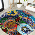 Personalised Titans NAIDOC Week 2024 Round Carpet Australia Aboriginal Dot Painting