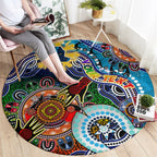 Personalised Titans NAIDOC Week 2024 Round Carpet Australia Aboriginal Dot Painting