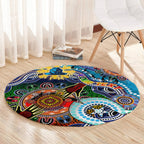 Personalised Titans NAIDOC Week 2024 Round Carpet Australia Aboriginal Dot Painting