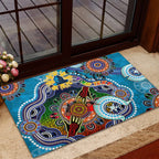 Personalised Titans NAIDOC Week 2024 Rubber Doormat Australia Aboriginal Dot Painting