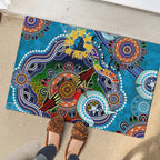 Personalised Titans NAIDOC Week 2024 Rubber Doormat Australia Aboriginal Dot Painting