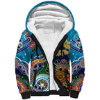Personalised Titans NAIDOC Week 2024 Sherpa Hoodie Australia Aboriginal Dot Painting