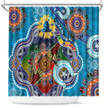 Personalised Titans NAIDOC Week 2024 Shower Curtain Australia Aboriginal Dot Painting