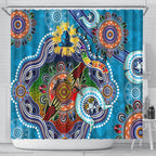 Personalised Titans NAIDOC Week 2024 Shower Curtain Australia Aboriginal Dot Painting