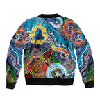 Personalised Titans NAIDOC Week 2024 Sleeve Zip Bomber Jacket Australia Aboriginal Dot Painting