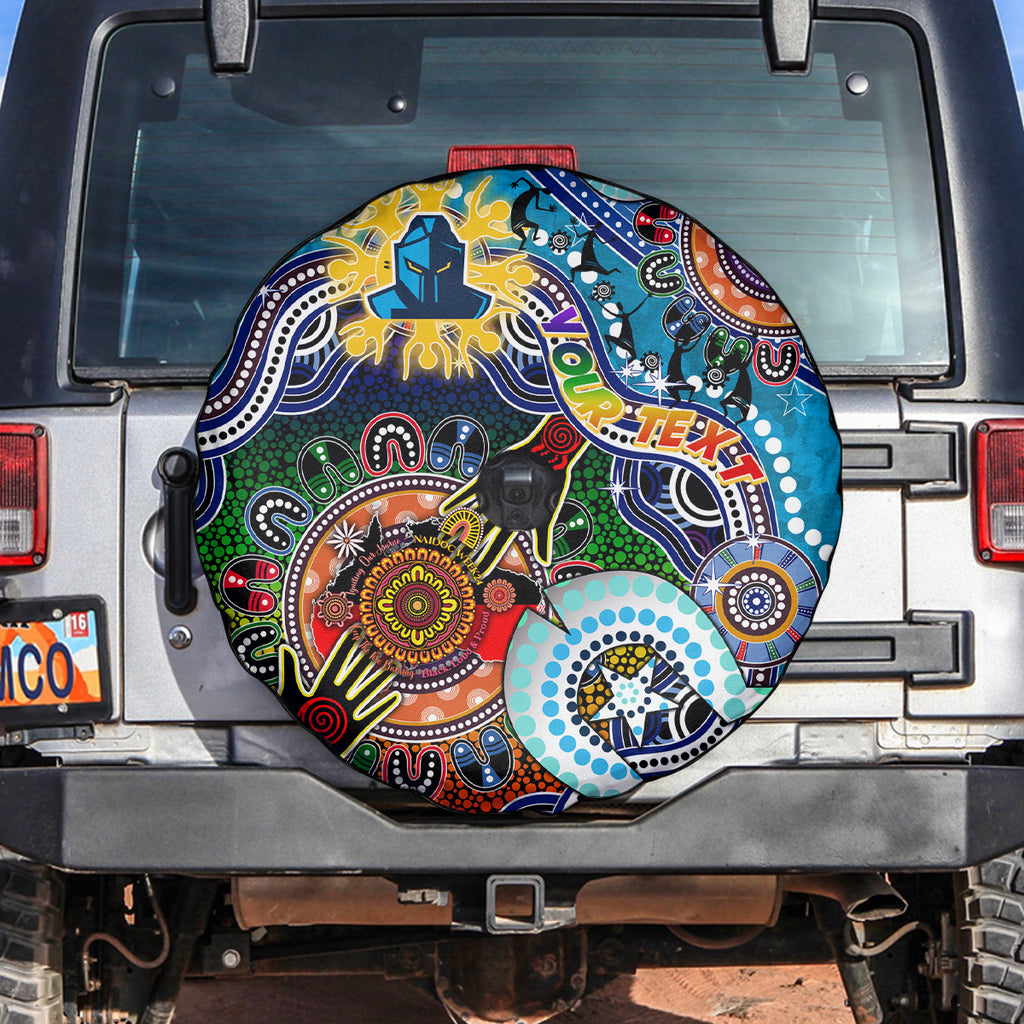 Personalised Titans NAIDOC Week 2024 Spare Tire Cover Australia Aboriginal Dot Painting