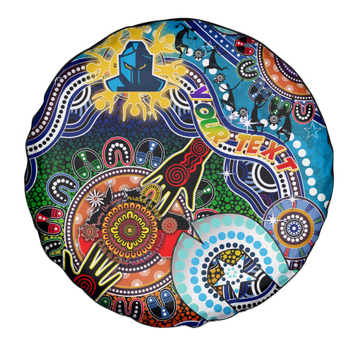 Personalised Titans NAIDOC Week 2024 Spare Tire Cover Australia Aboriginal Dot Painting