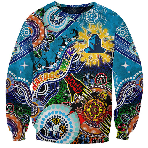 Personalised Titans NAIDOC Week 2024 Sweatshirt Australia Aboriginal Dot Painting