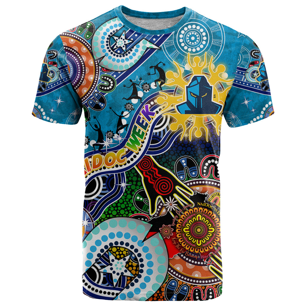 Personalised Titans NAIDOC Week 2024 T Shirt Australia Aboriginal Dot Painting
