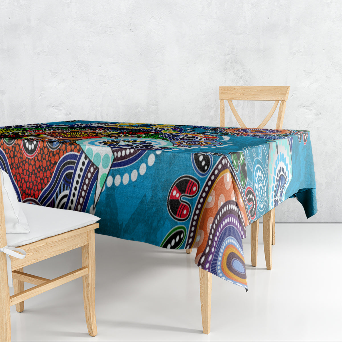 Personalised Titans NAIDOC Week 2024 Tablecloth Australia Aboriginal Dot Painting