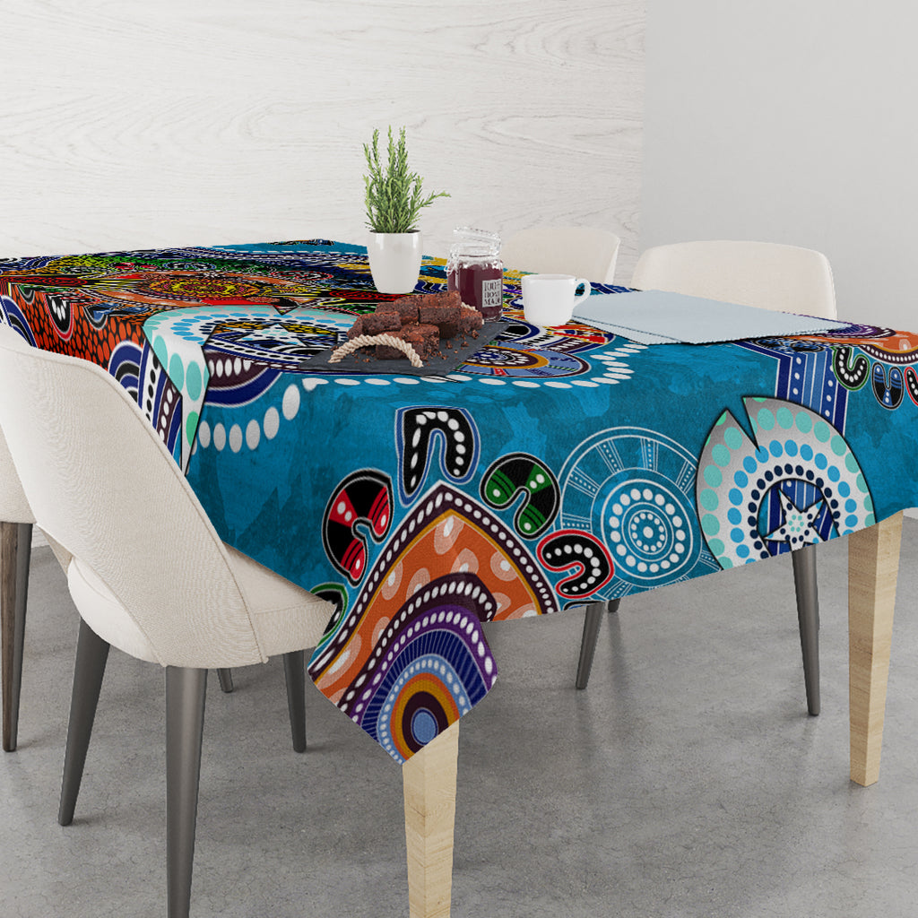 Personalised Titans NAIDOC Week 2024 Tablecloth Australia Aboriginal Dot Painting