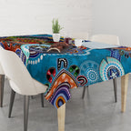 Personalised Titans NAIDOC Week 2024 Tablecloth Australia Aboriginal Dot Painting