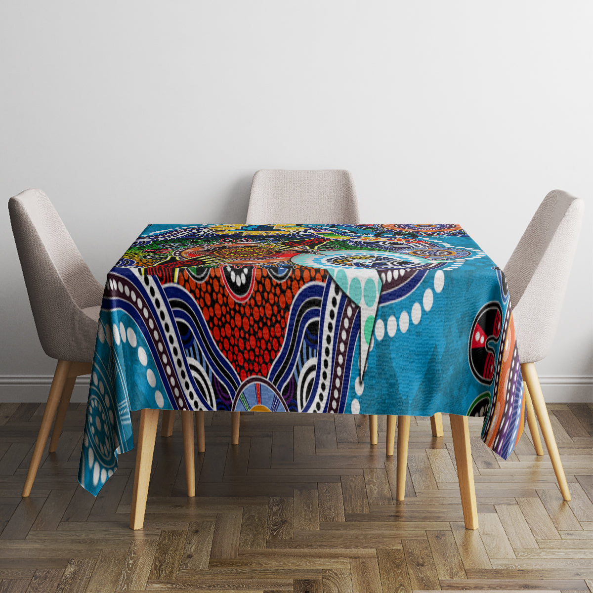 Personalised Titans NAIDOC Week 2024 Tablecloth Australia Aboriginal Dot Painting