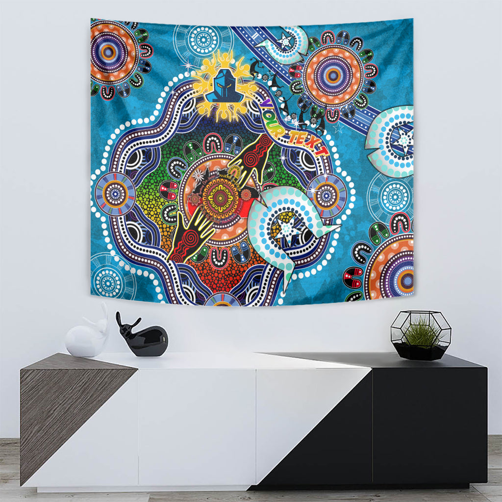 Personalised Titans NAIDOC Week 2024 Tapestry Australia Aboriginal Dot Painting
