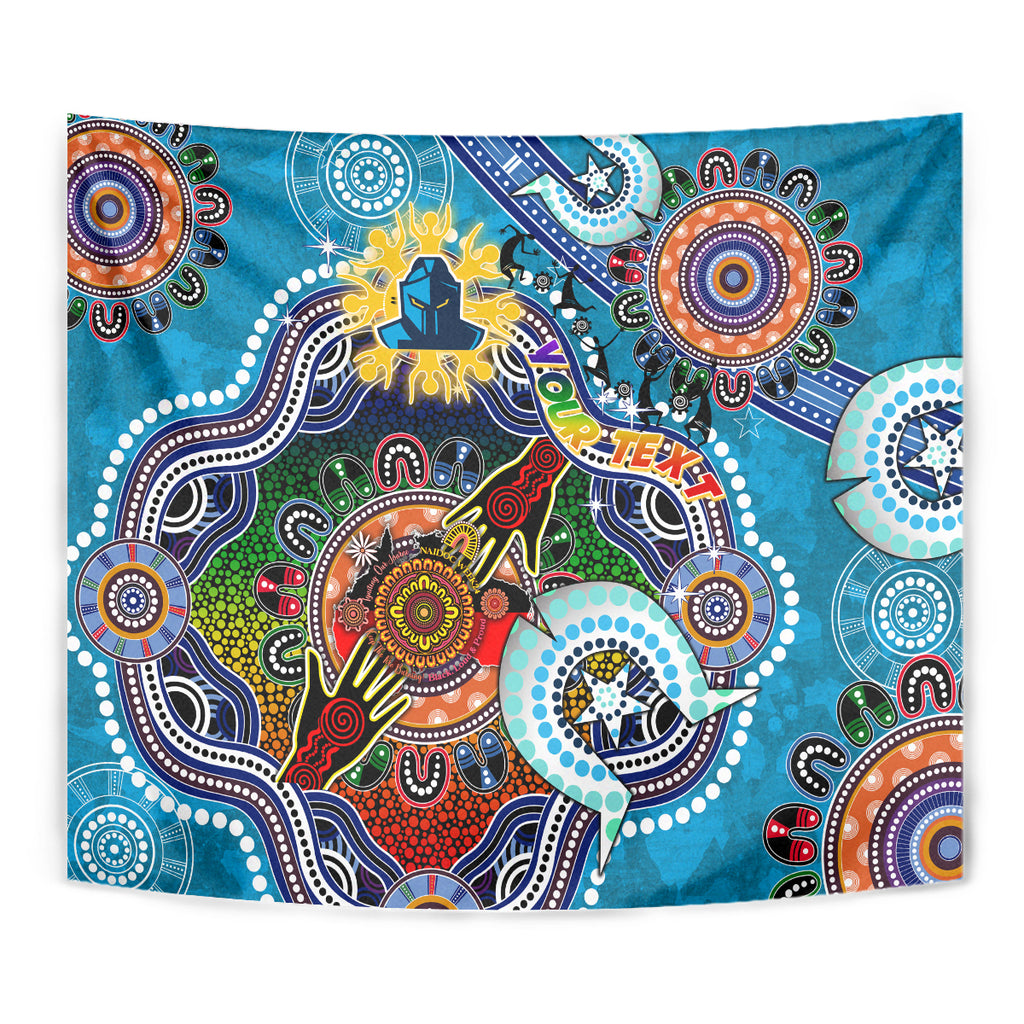 Personalised Titans NAIDOC Week 2024 Tapestry Australia Aboriginal Dot Painting