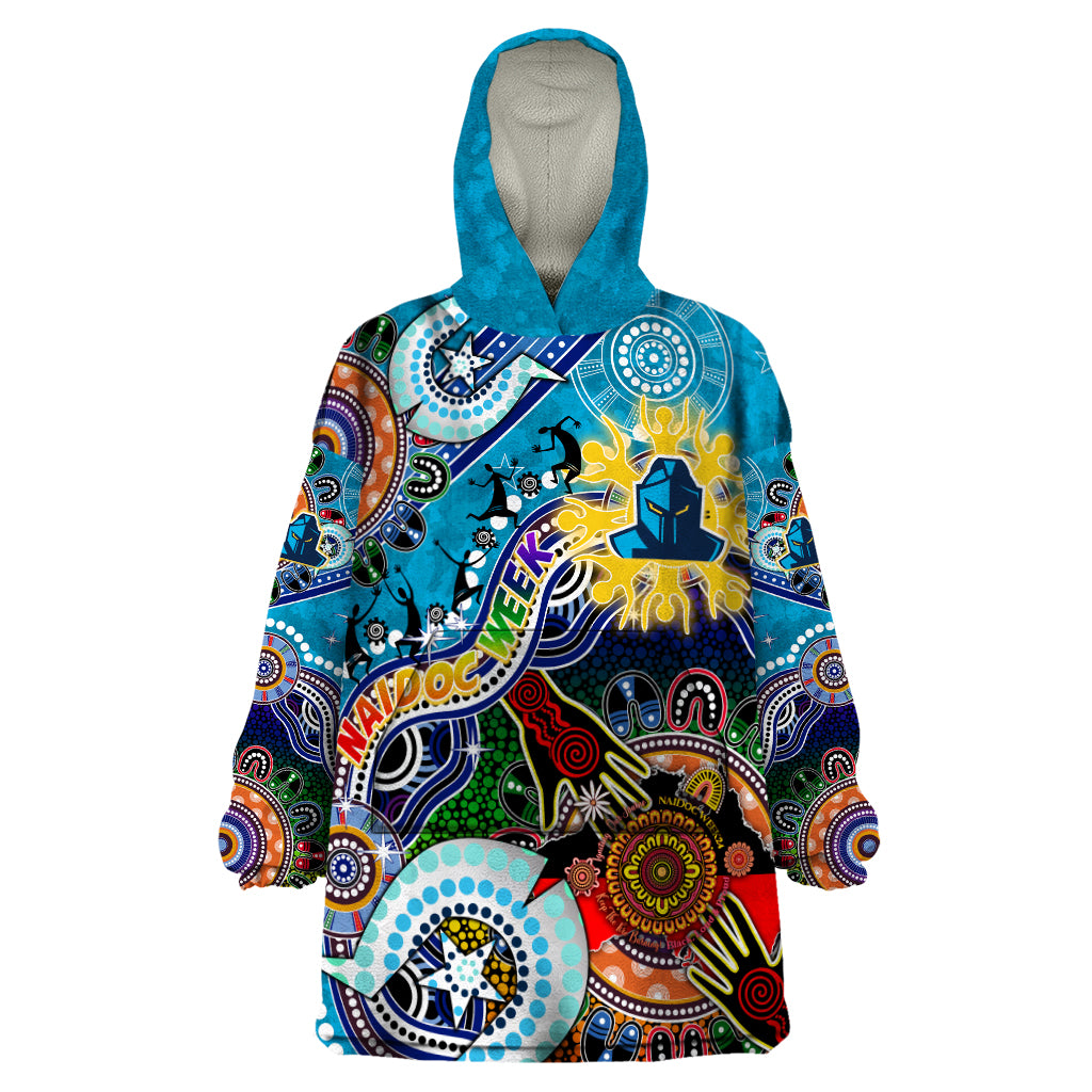 Personalised Titans NAIDOC Week 2024 Wearable Blanket Hoodie Australia Aboriginal Dot Painting