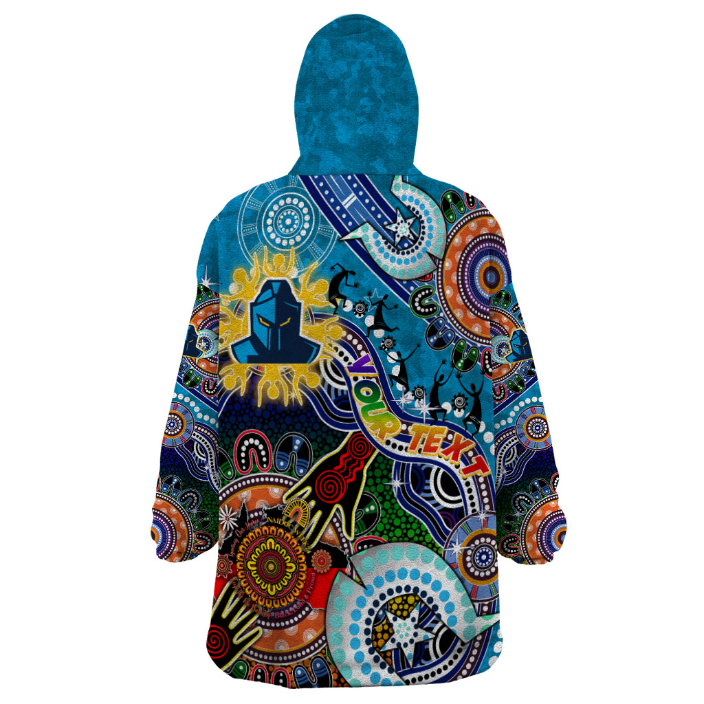 Personalised Titans NAIDOC Week 2024 Wearable Blanket Hoodie Australia Aboriginal Dot Painting