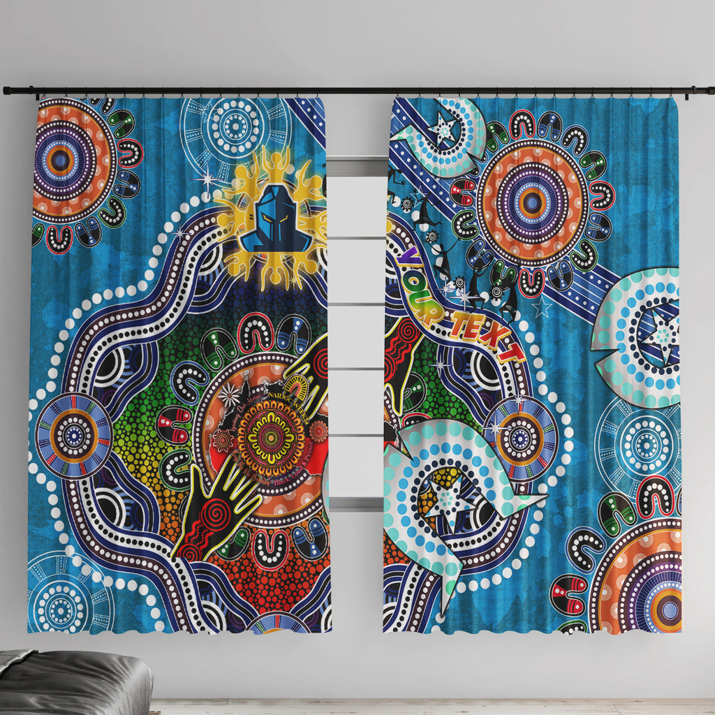 Personalised Titans NAIDOC Week 2024 Window Curtain Australia Aboriginal Dot Painting