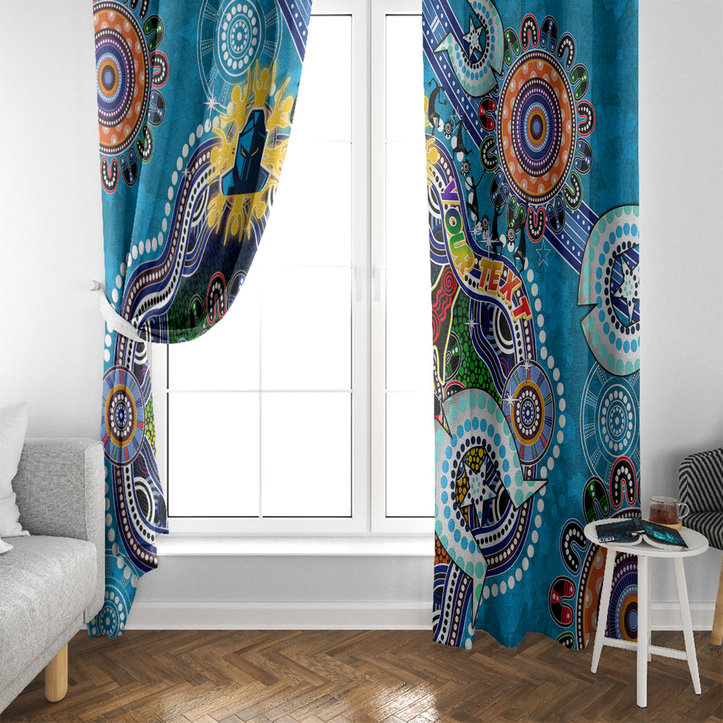 Personalised Titans NAIDOC Week 2024 Window Curtain Australia Aboriginal Dot Painting