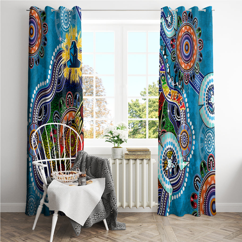 Personalised Titans NAIDOC Week 2024 Window Curtain Australia Aboriginal Dot Painting