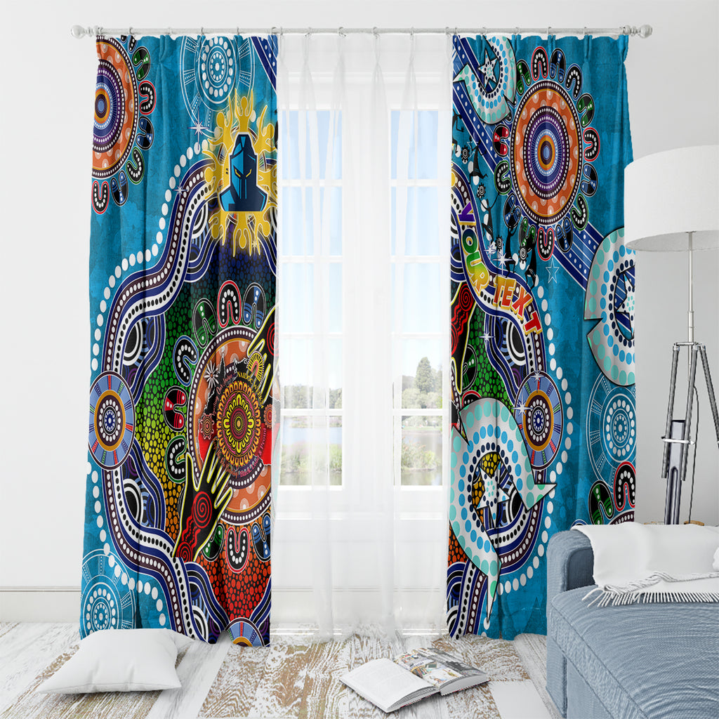 Personalised Titans NAIDOC Week 2024 Window Curtain Australia Aboriginal Dot Painting