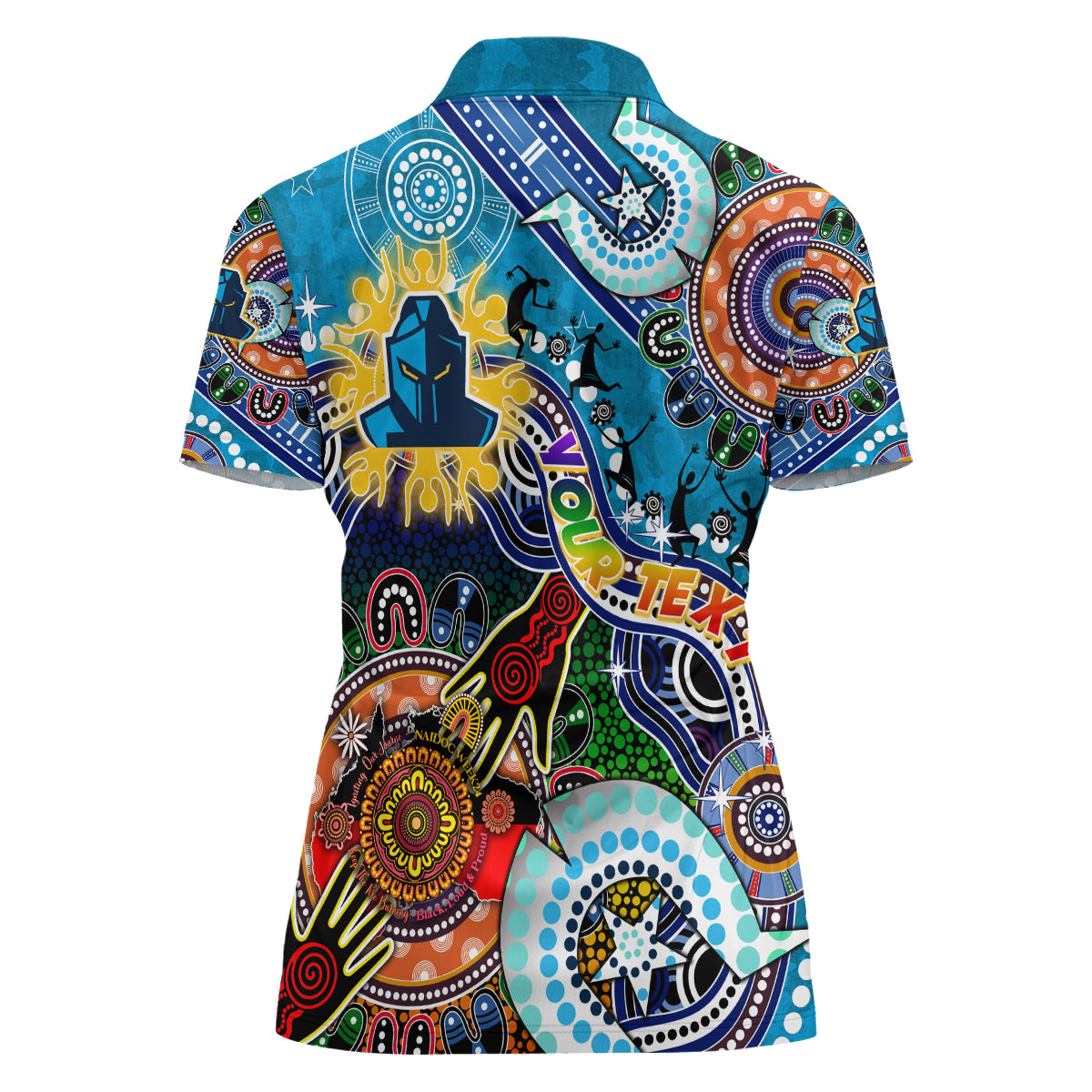 Personalised Titans NAIDOC Week 2024 Women Polo Shirt Australia Aboriginal Dot Painting
